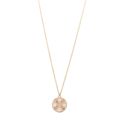 Gucci 18K Rose Gold Diamond Clover Pendant Necklace 1 of 5