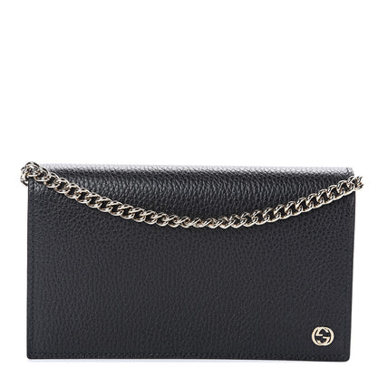 Gucci Dollar Calfskin Medium Betty Chain Wallet Black 1 of 7