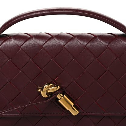 Bottega Veneta Nappa Intrecciato Long Andiamo Top Handle Clutch Barolo 9 of 11