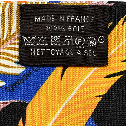 Hermes Silk Jaguar Quetzal Twilly Bleu Roy Brun Saumon 3 of 4