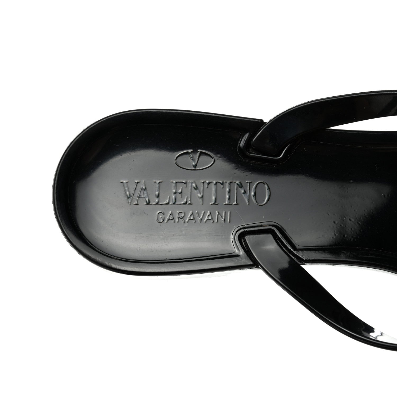 Valentino Garavani PVC Jelly Rockstud Bow Thong Sandals 39 Black 6 of 7