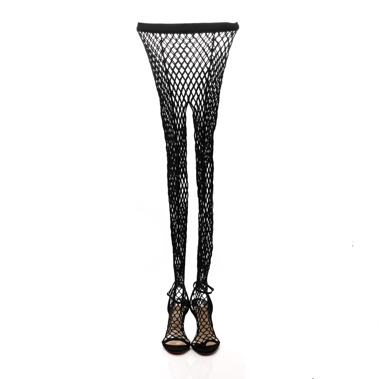 Veau Velours PVC Fishnet Zoom 100 Sandal 36 Black