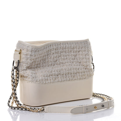 Chanel Tweed Calfskin Medium Gabrielle Hobo Ivory 2 of 4