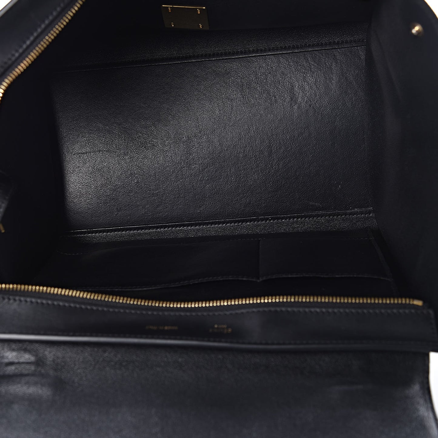 Crocodile Embossed Calfskin Suede Medium Trapeze Black