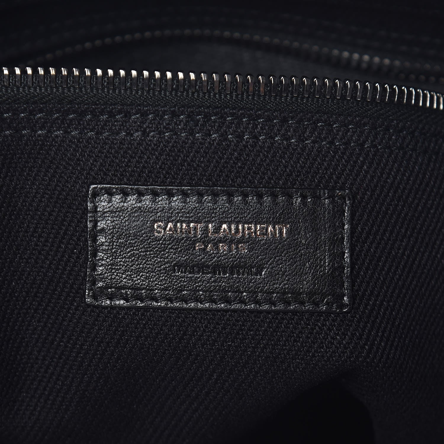 Saint Laurent Linen Calfskin Rive Gauche Tote Black 8 of 13