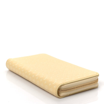 Louis Vuitton Calfskin Nanogram Embossed Zippy Wallet Jaune 6 of 7