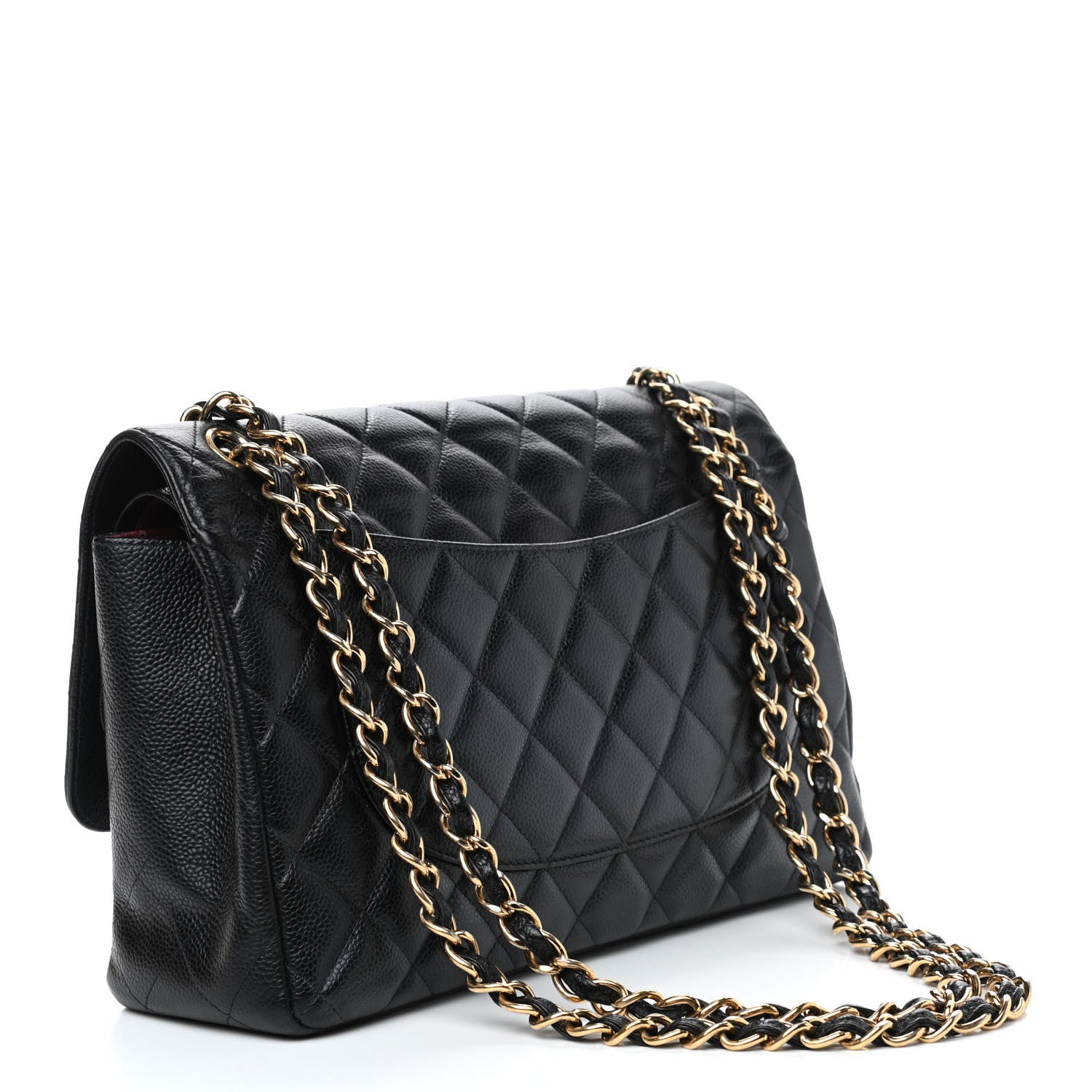Chanel Caviar Quilted Jumbo Double Flap Black 2 of 12
