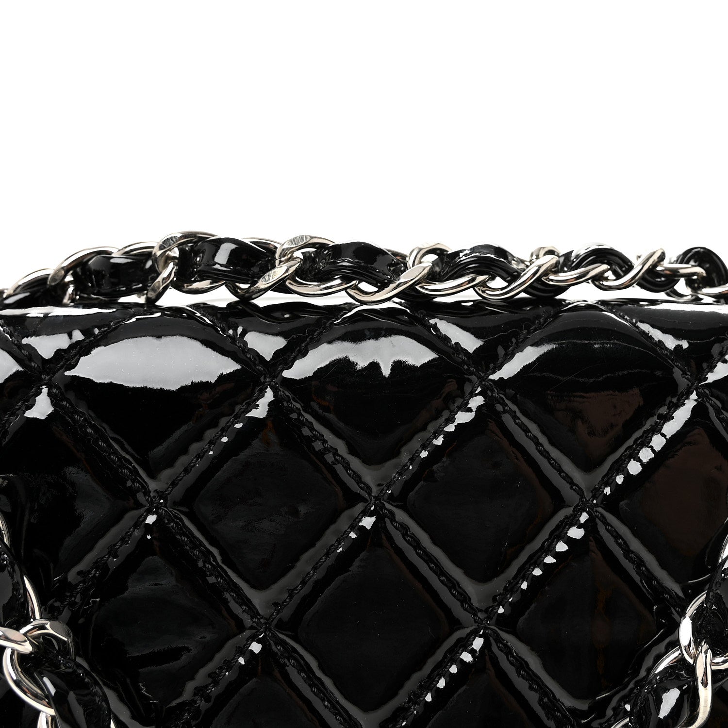Chanel Patent Quilted Jumbo Single Flap Black 8 of 10