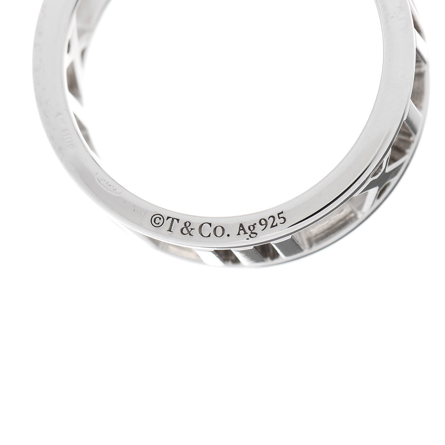 Tiffany Sterling Silver Wide Atlas Open Ring 49 4.75 4 of 5