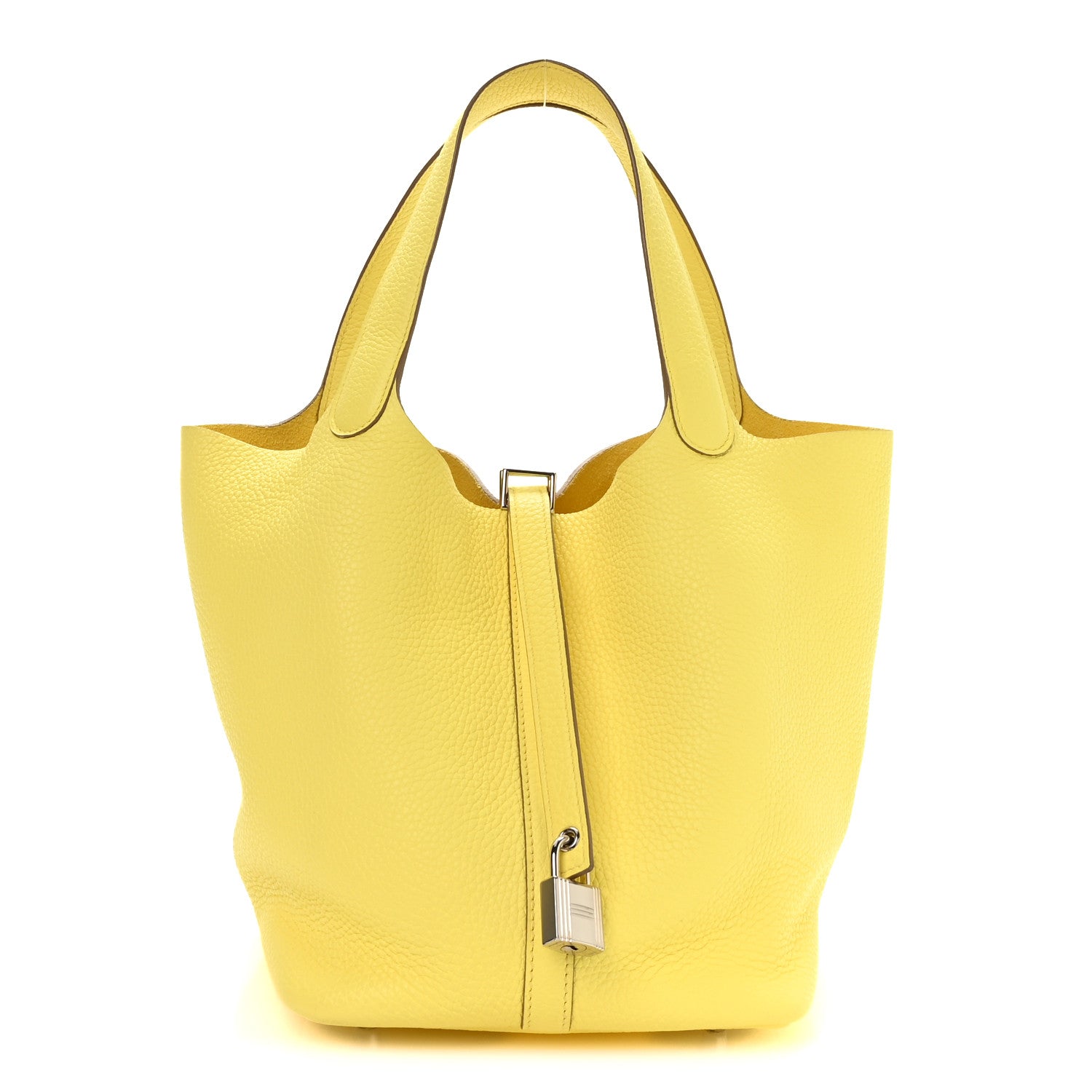 Hermes Taurillon Clemence Picotin Lock 22 MM Limoncello 1 of 11