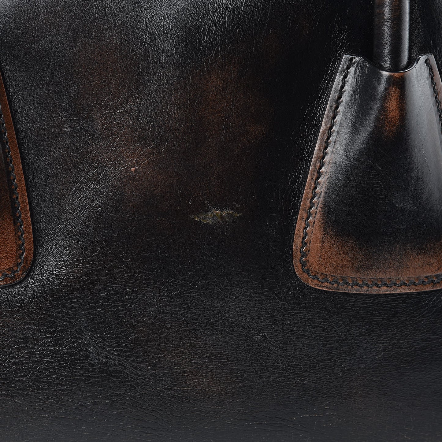 Vitello Vintage Bowling Bag Black