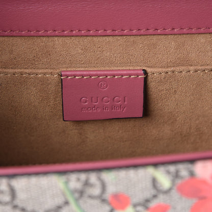 Gucci GG Supreme Monogram Blooms Small Padlock Shoulder Bag Beige Multicolor Dry Rose 7 of 8
