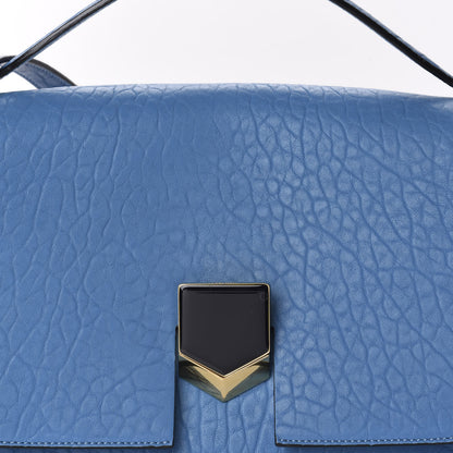 Jimmy Choo Grainy Calfskin Small Lockett Shoulder Bag Blue 12 of 12