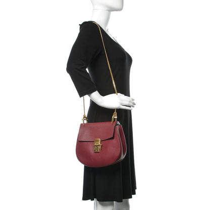 Chloe Grained Lambskin Drew Shoulder Bag Wine Purple 2 of 13