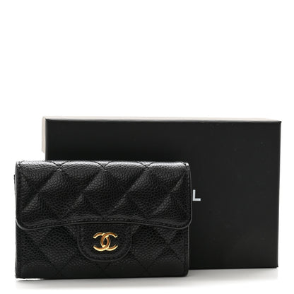 Chanel Caviar Quilted Flap Card Holder Wallet Black 10 of 10