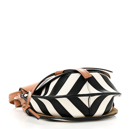 Loewe Calfskin Marine Stripe Small Gate Crossbody Bag Tan 4 of 9