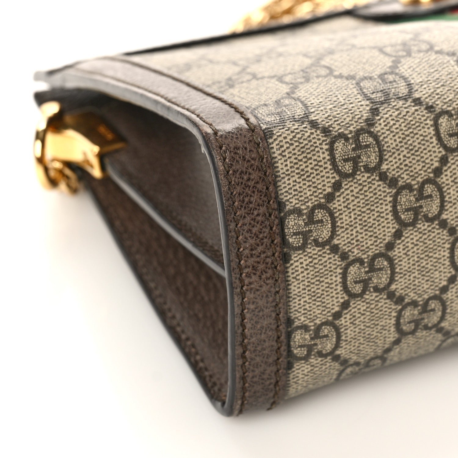 Gucci GG Supreme Monogram Web Small Ophidia Chain Shoulder Bag Brown 8 of 9