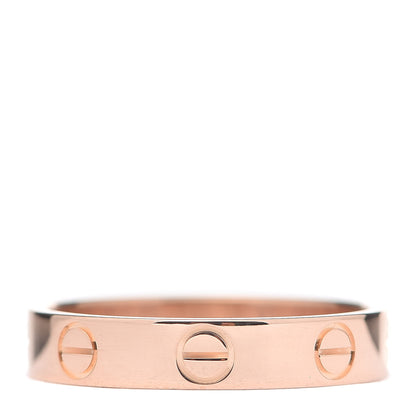 Cartier 18K Pink Gold 3.5mm LOVE Wedding Band Ring 51 5.75 3 of 4
