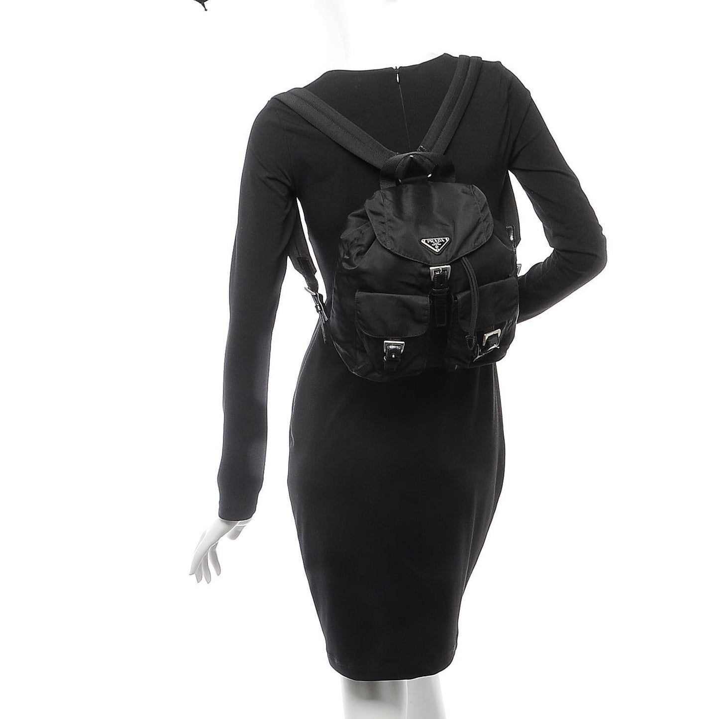 Tessuto Nylon Vela Small Backpack Black