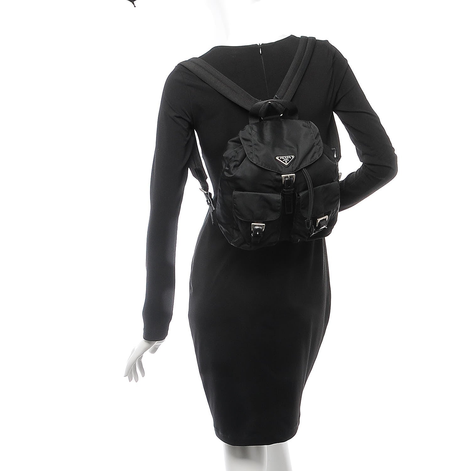 Prada Tessuto Nylon Vela Small Backpack Black 2 of 6