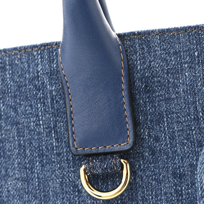 Versace Denim Calfskin La Medusa Tote Bag Blue 12 of 12