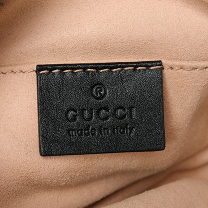 Gucci Calfskin Matelasse GG Marmont Belt Bag 85 34 Black 6 of 12