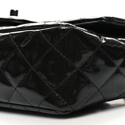 Chanel Striated Patent Quilted Mini Rectangular Flap Black 10 of 10