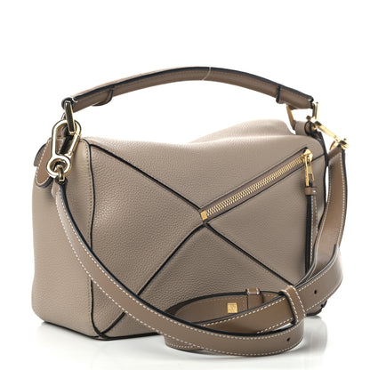 Loewe Grained Calfskin Small Puzzle Bag Sand Mink 2 of 9
