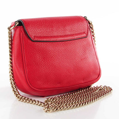 Gucci Pebbled Calfskin Small Soho Flap Crossbody Red 3 of 7