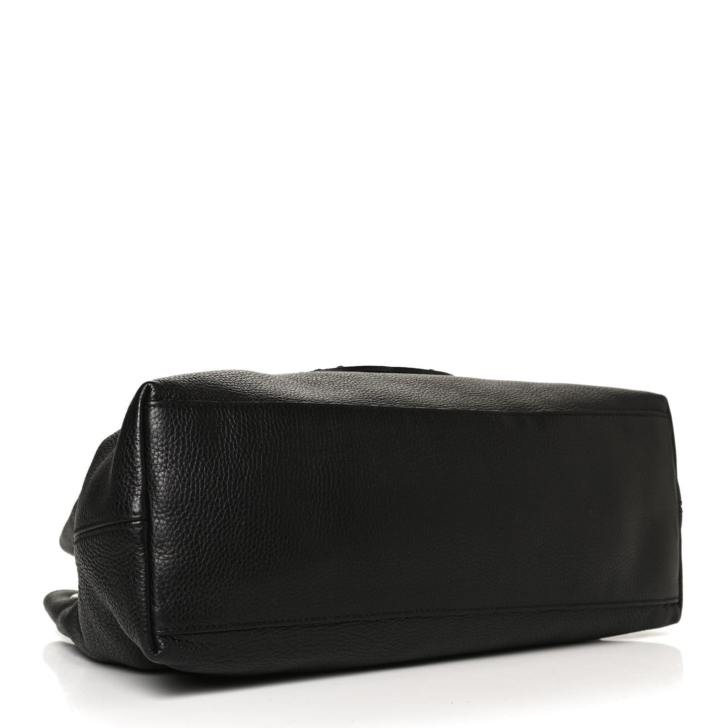 Pebbled Calfskin Studded Medium Soho Chain Shoulder Bag Black