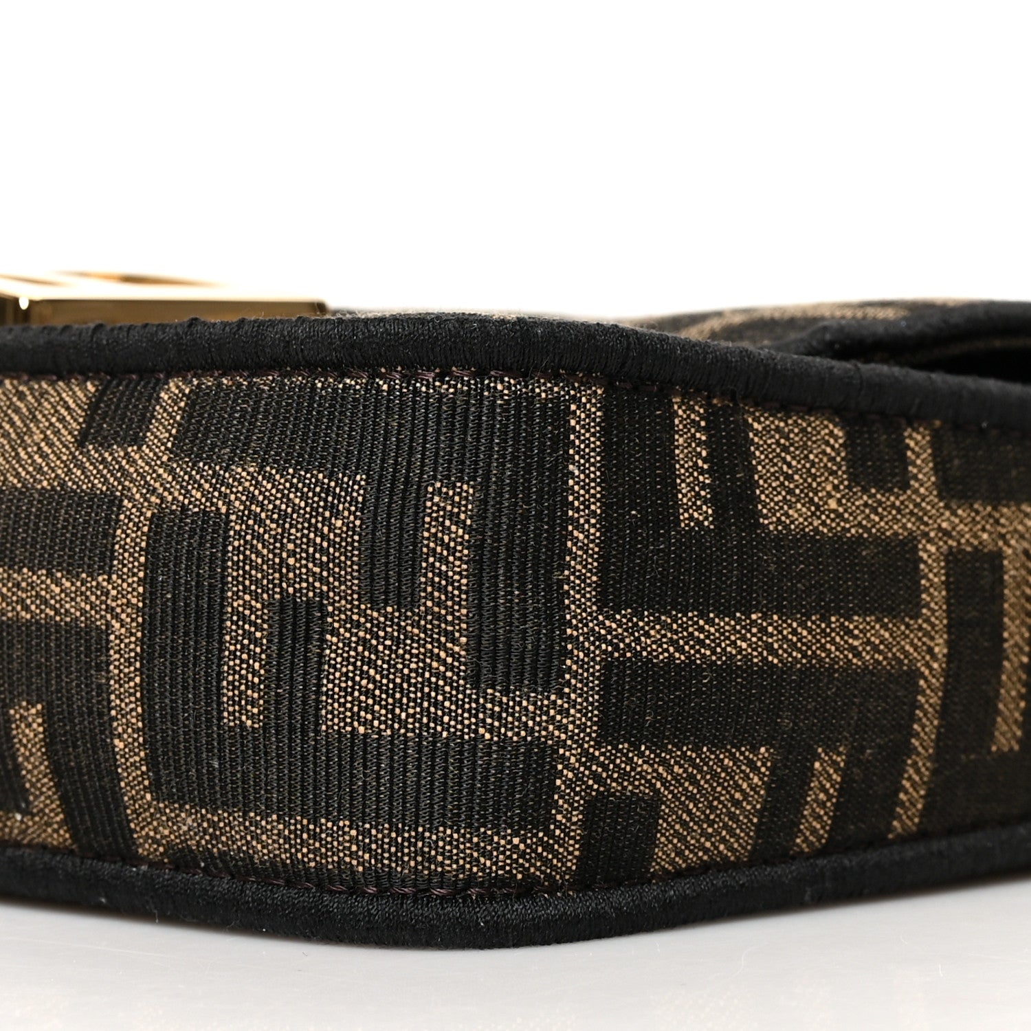Fendi Fabric Jacquard FF 1974 Mini Baguette Tobacco Moro Black 10 of 10