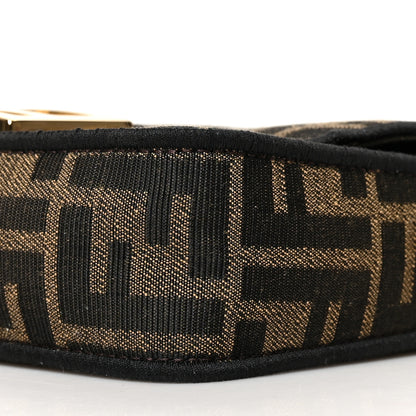 Fendi Fabric Jacquard FF 1974 Mini Baguette Tobacco Moro Black 10 of 10