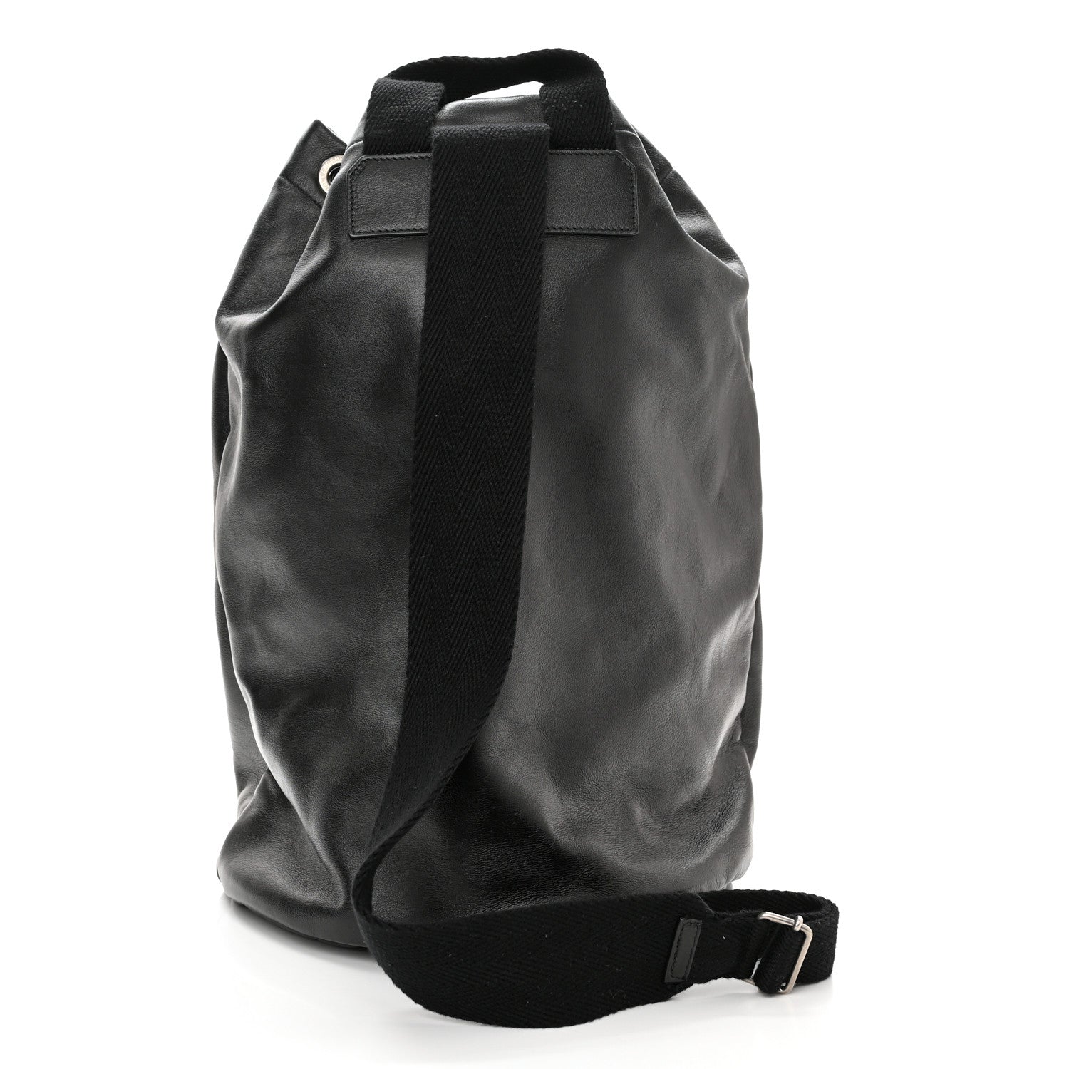 Saint Laurent Smooth Calfskin City Sailor Drawstring Backpack Black 4 of 11
