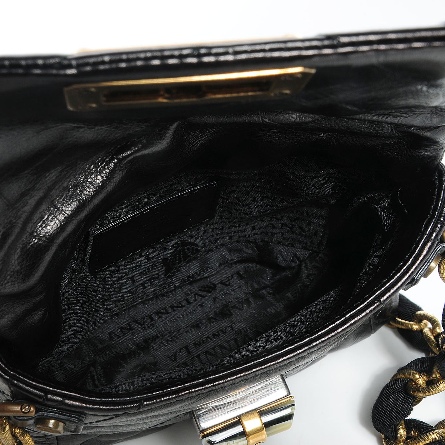 Quilted Calfskin Happy Mini Pop Crossbody Black