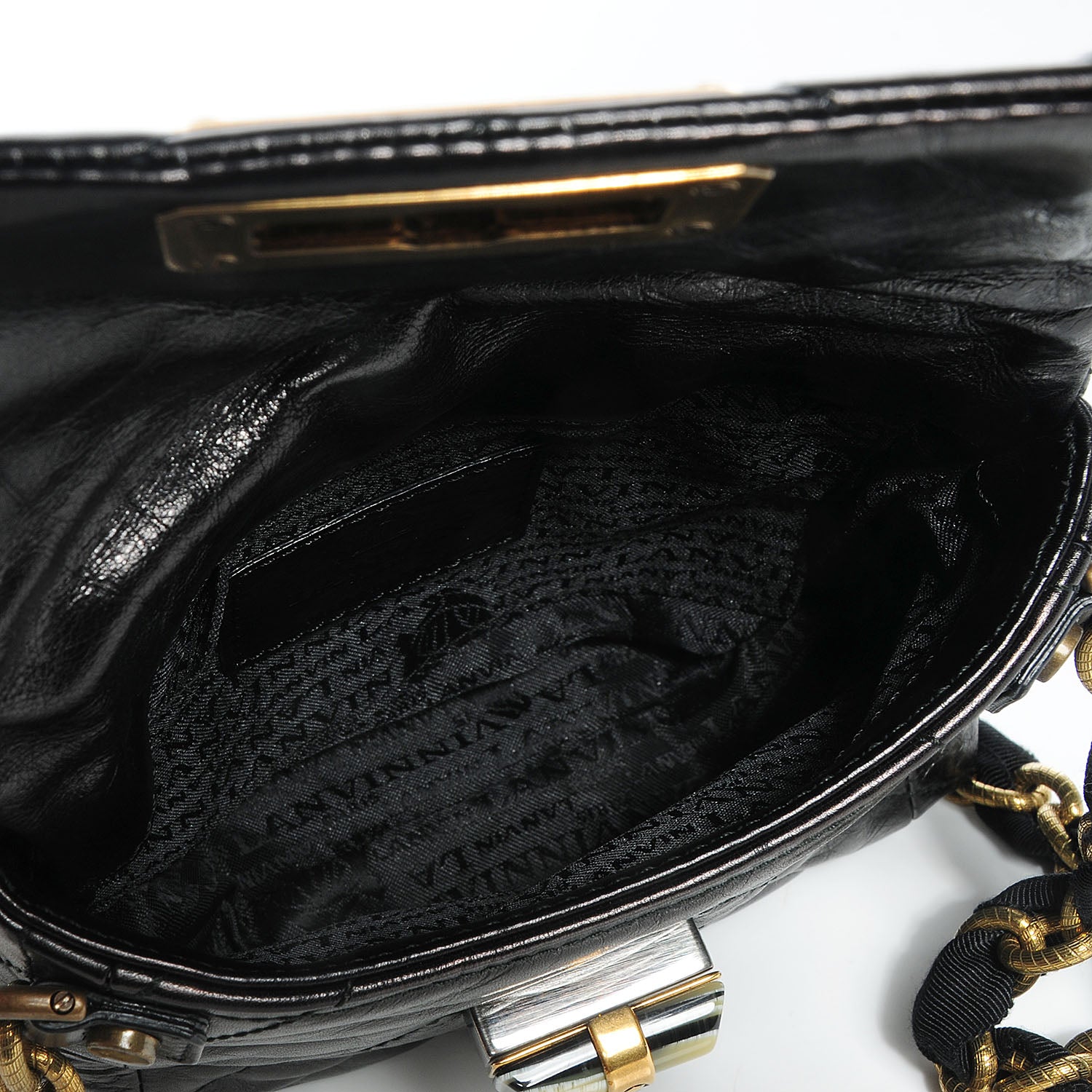 Lanvin Quilted Calfskin Happy Mini Pop Crossbody Black 6 of 11