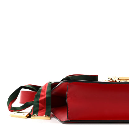 Gucci Calfskin Small Sylvie Shoulder Bag Hibiscus Red 9 of 11