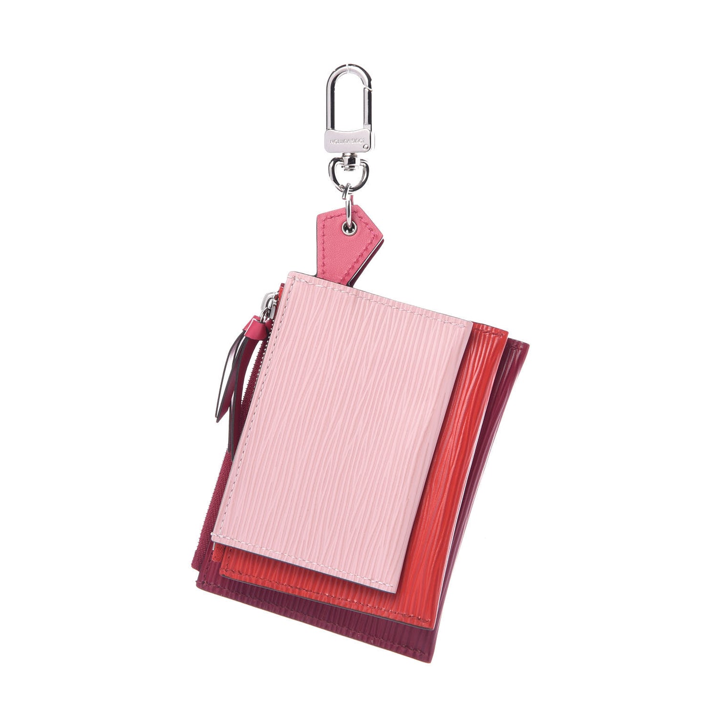 Epi Trio Card Case Wallet Rose Ballerine Rouge Fuchsia