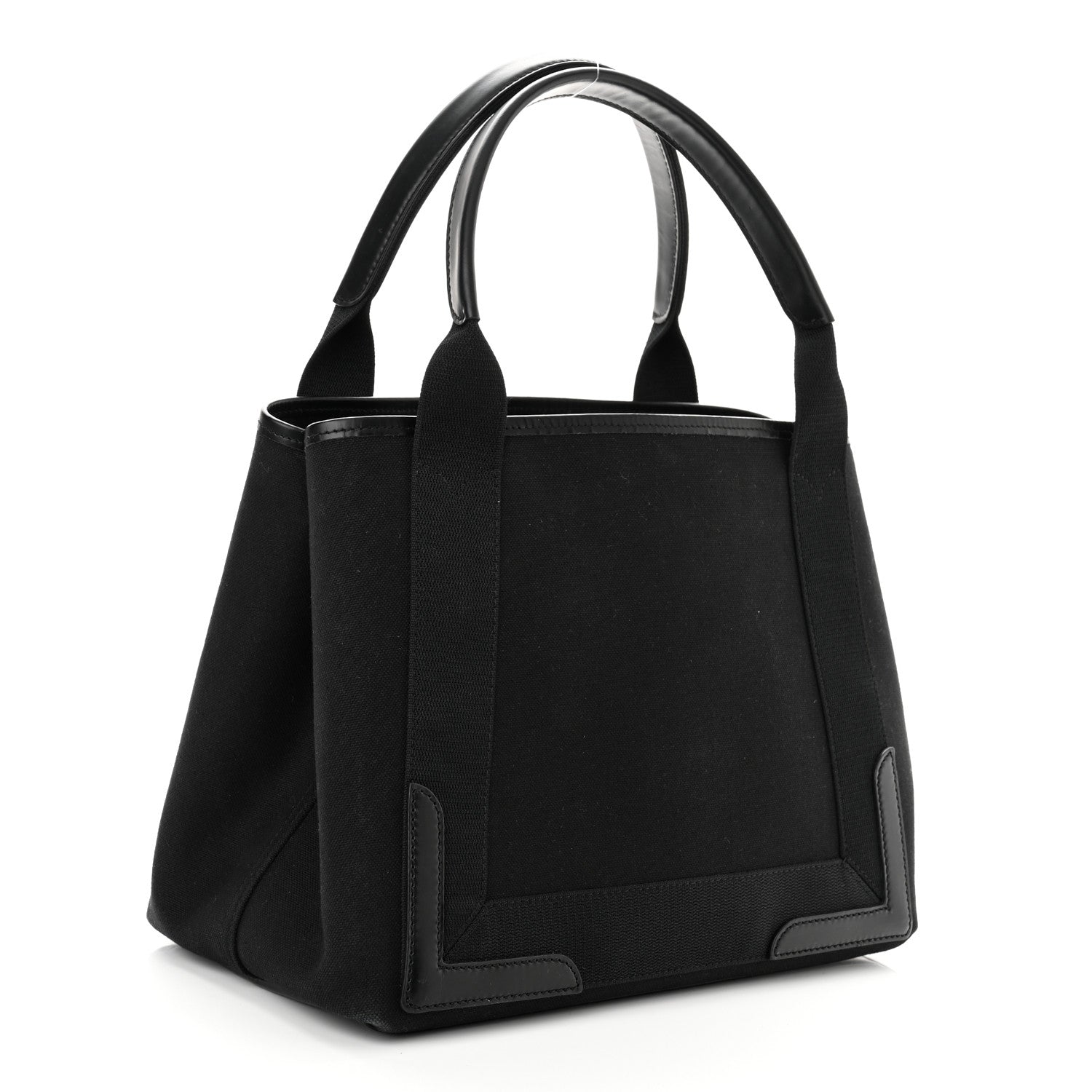 Balenciaga Cotton Canvas Calfskin S Navy Cabas Black 4 of 11