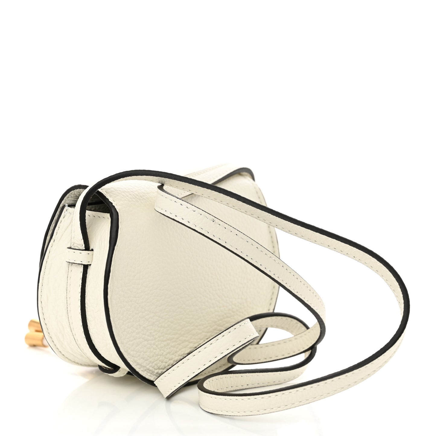 Calfskin Nano Marcie Saddle Bag White