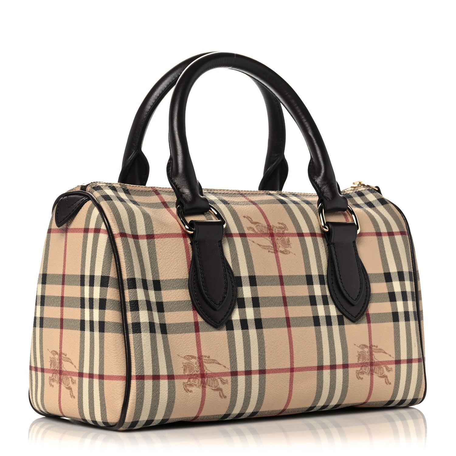Burberry Haymarket Check Small Chester Bowling Bag Chocolate 3 of 11