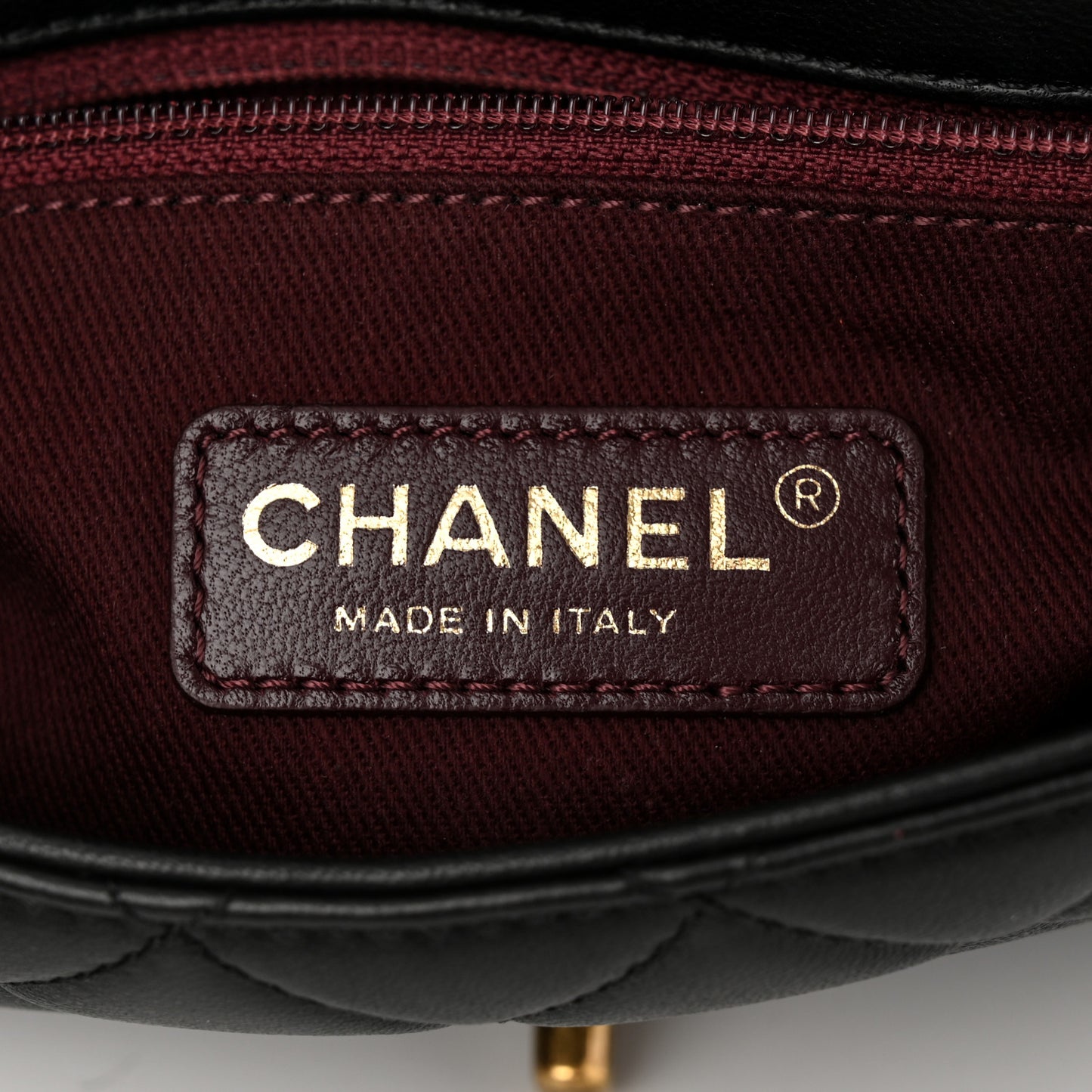 Lambskin Small Grocery By Chanel Flap Black