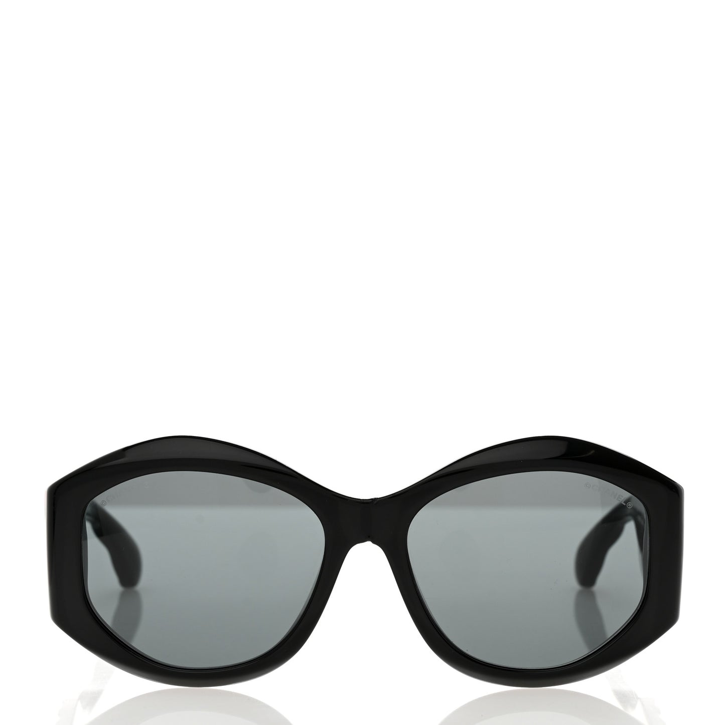 Acetate Quilted CC Sunglasses 5486-A Black