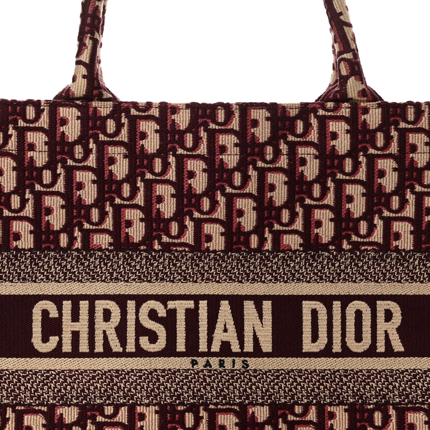 Christian Dior Oblique Medium Book Tote Burgundy Multicolor 8 of 13