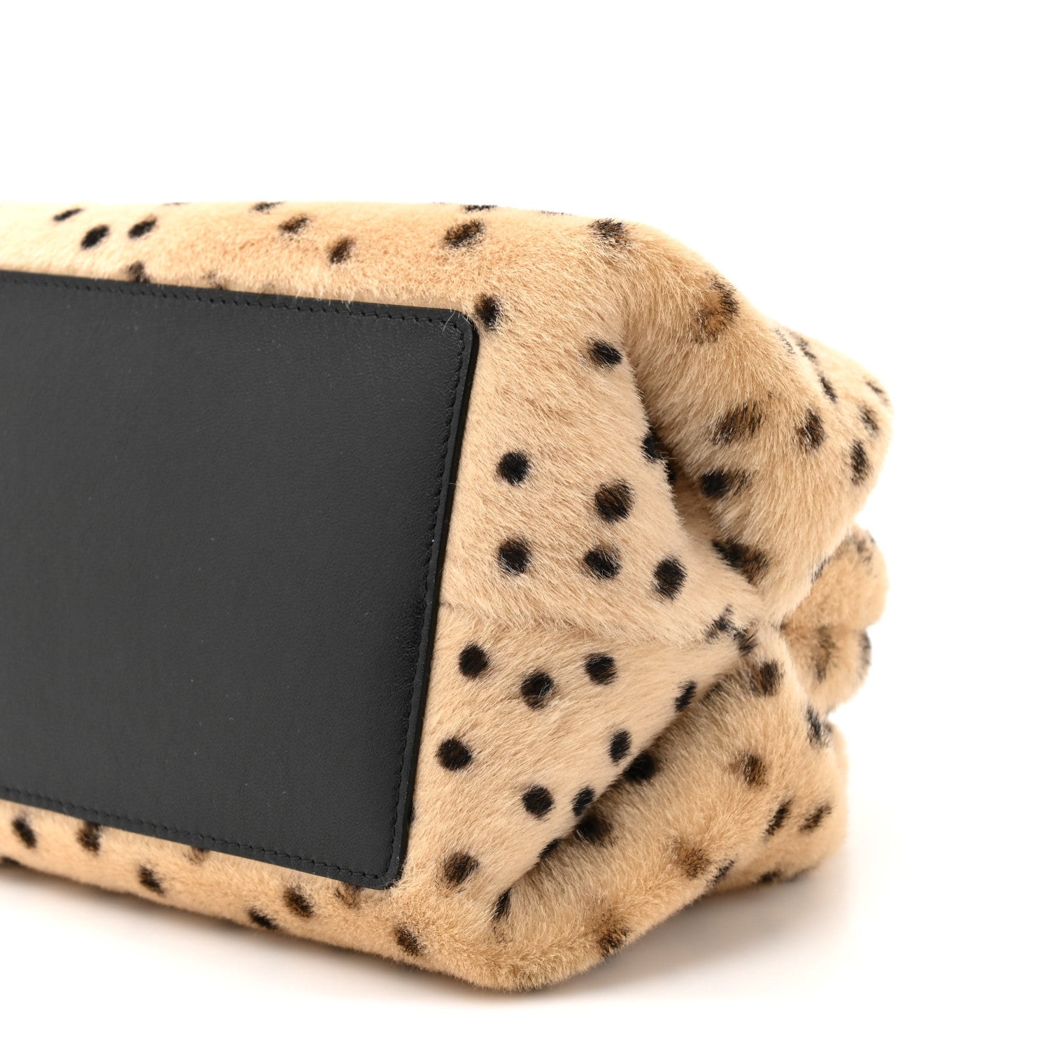 Chanel Pony Hair Cheetah Printed Lambskin Clutch With Chain Beige Black 9 of 11