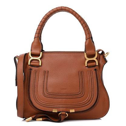 Chloe Calfskin Small Marcie Satchel Tan 1 of 10