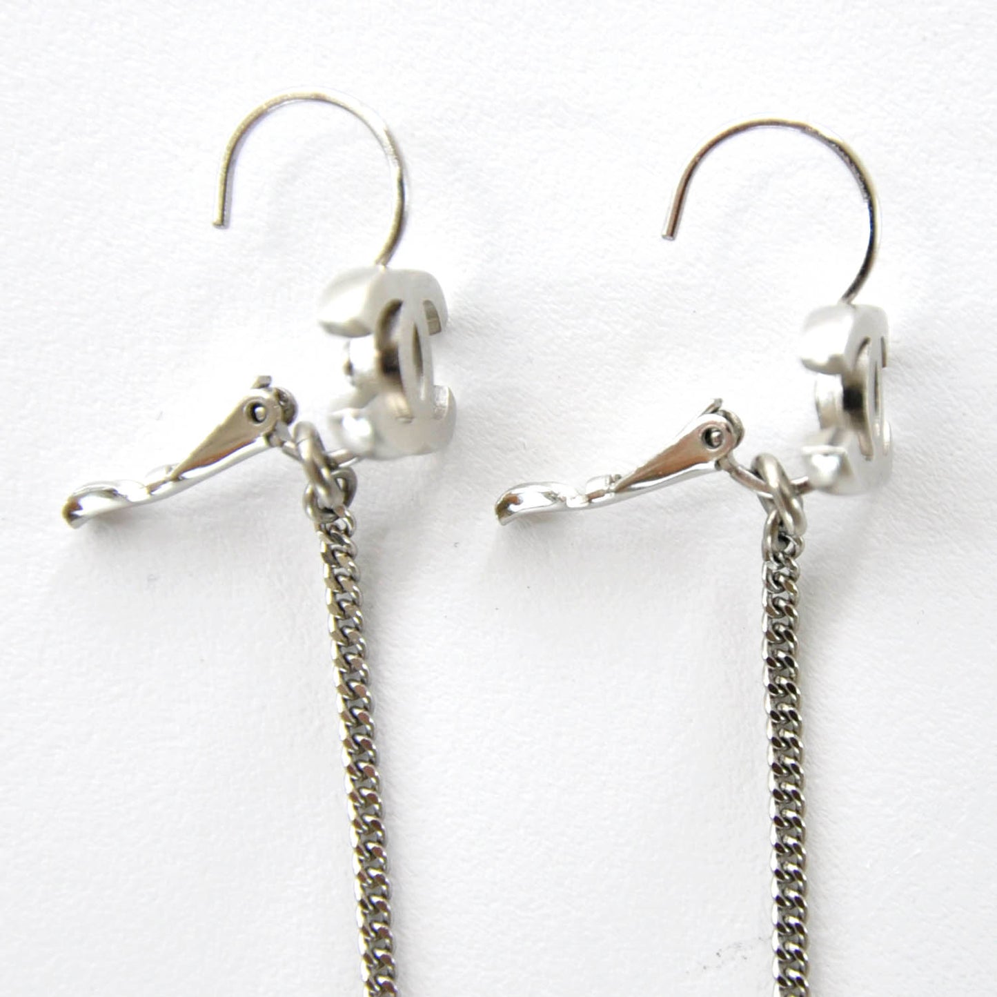 CC Button Dangle Earrings