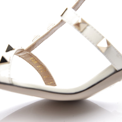 Valentino Garavani Patent Rockstud Gladiator 70mm Sandals 35 Light Ivory 10 of 11