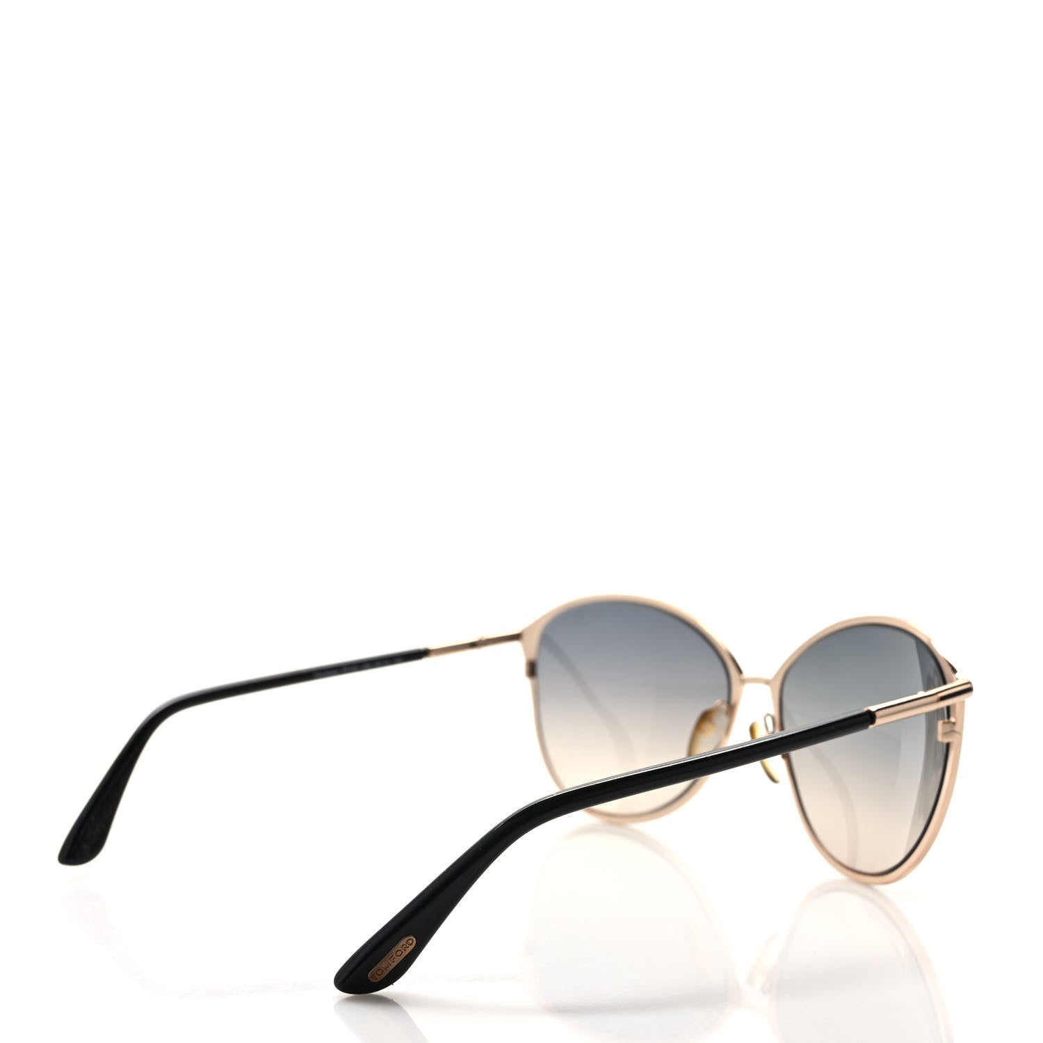 Tom Ford Penelope Vintage Round Sunglasses TF320 Black 4 of 8