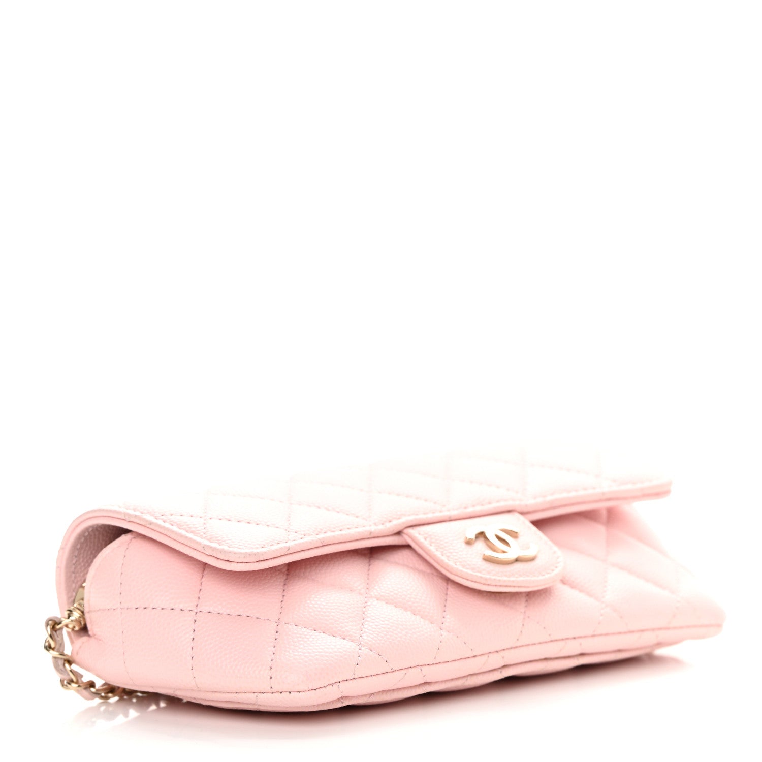 Chanel Caviar Quilted Glasses Case With Chain Light Pink 4 of 14