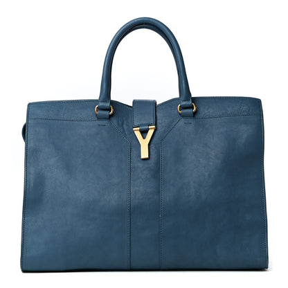 Saint Laurent Sheepskin Large Cabas ChYc Blue 1 of 7